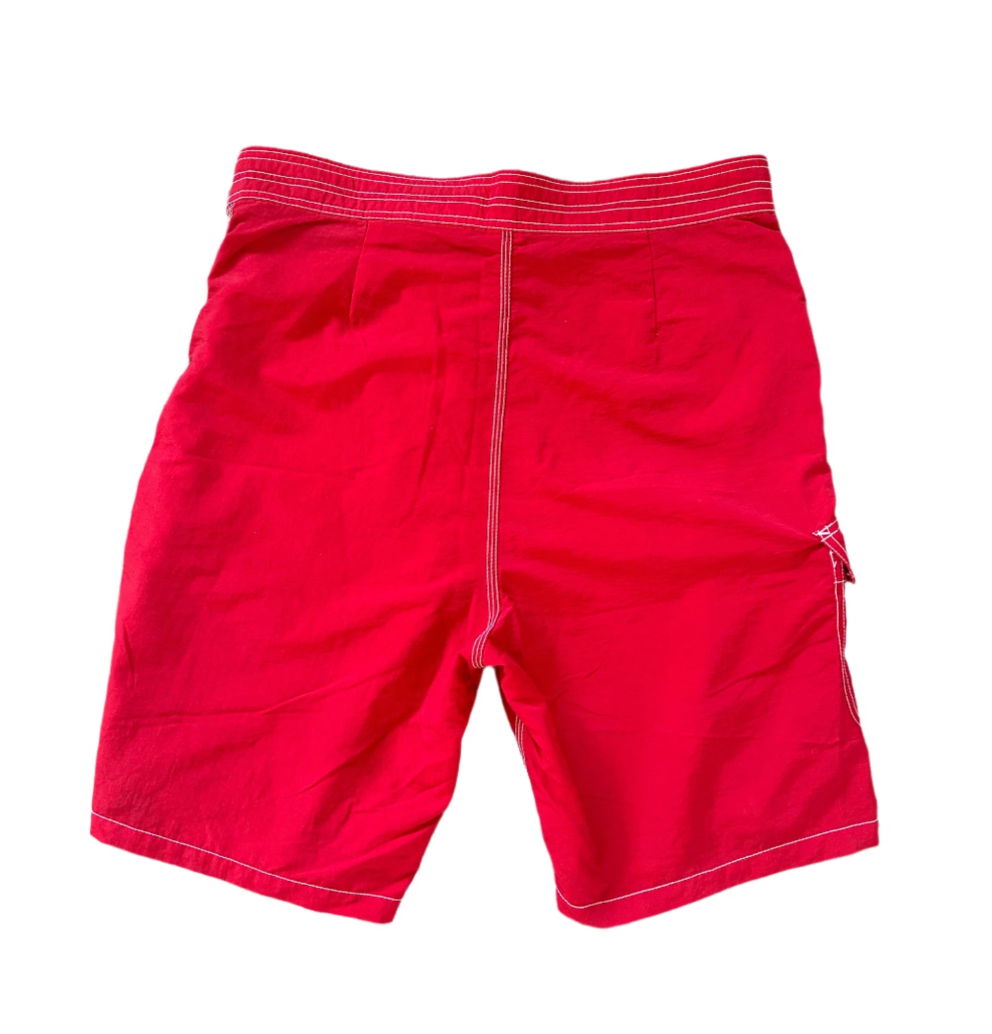 Rusty Vintage 2000s Cargo Pocket Red Boardshorts Large