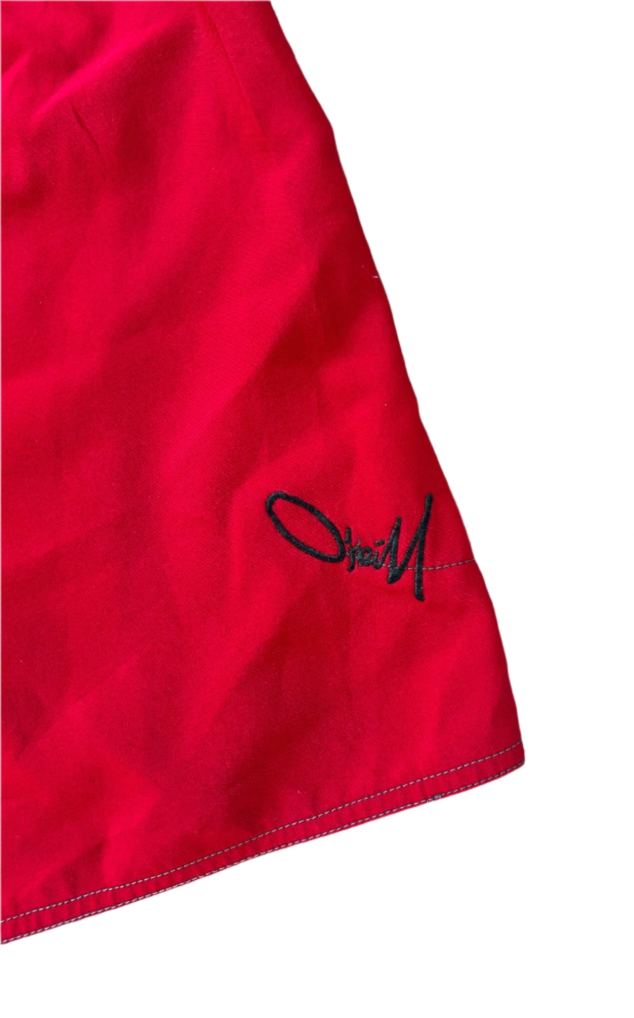 O'Neil Vintage 2000s Embroidered Red And Black Cargo Pocket Boardshorts XL