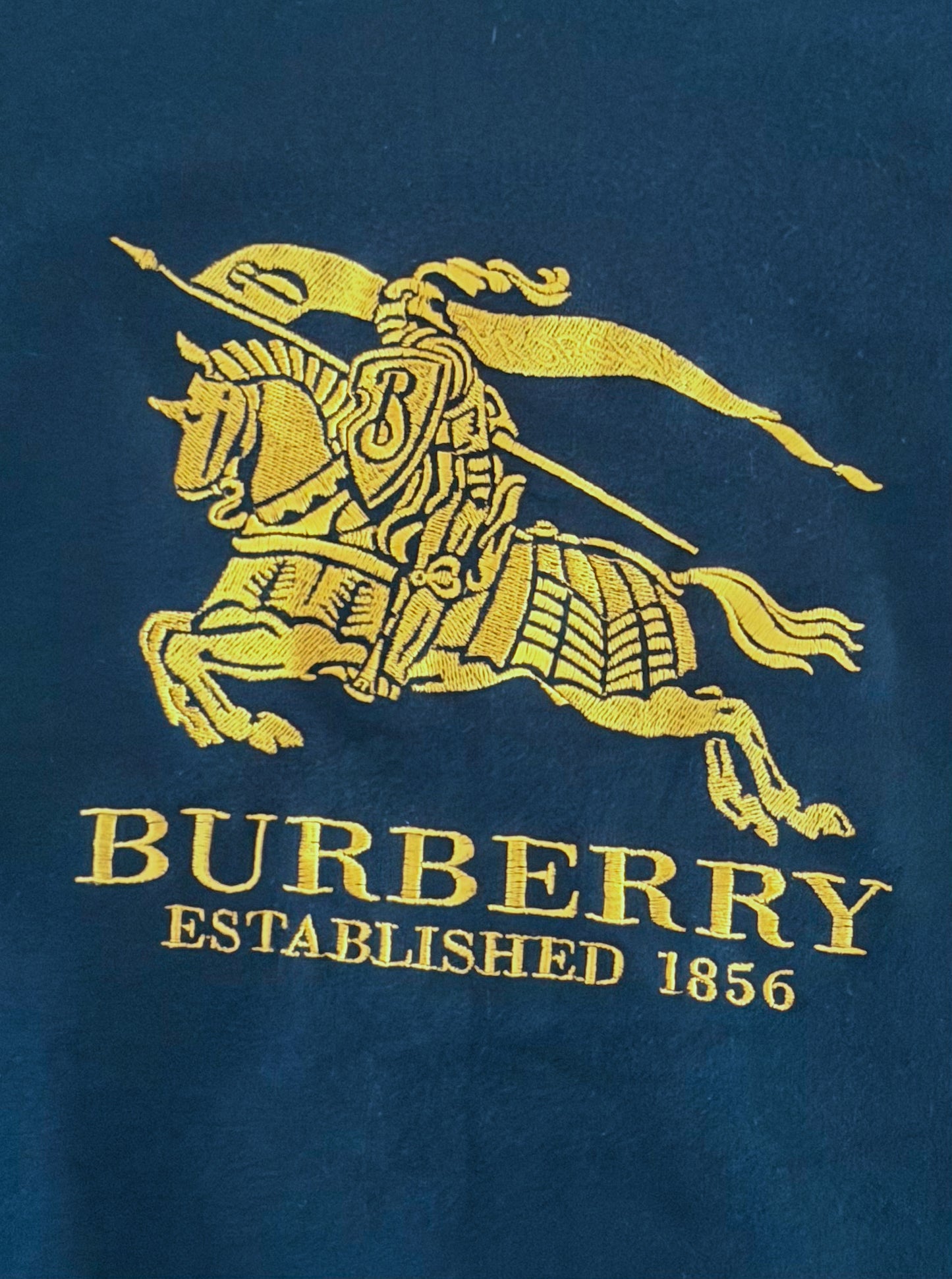 Burberrys Embroidered Logo Sweatshirt Navy Large