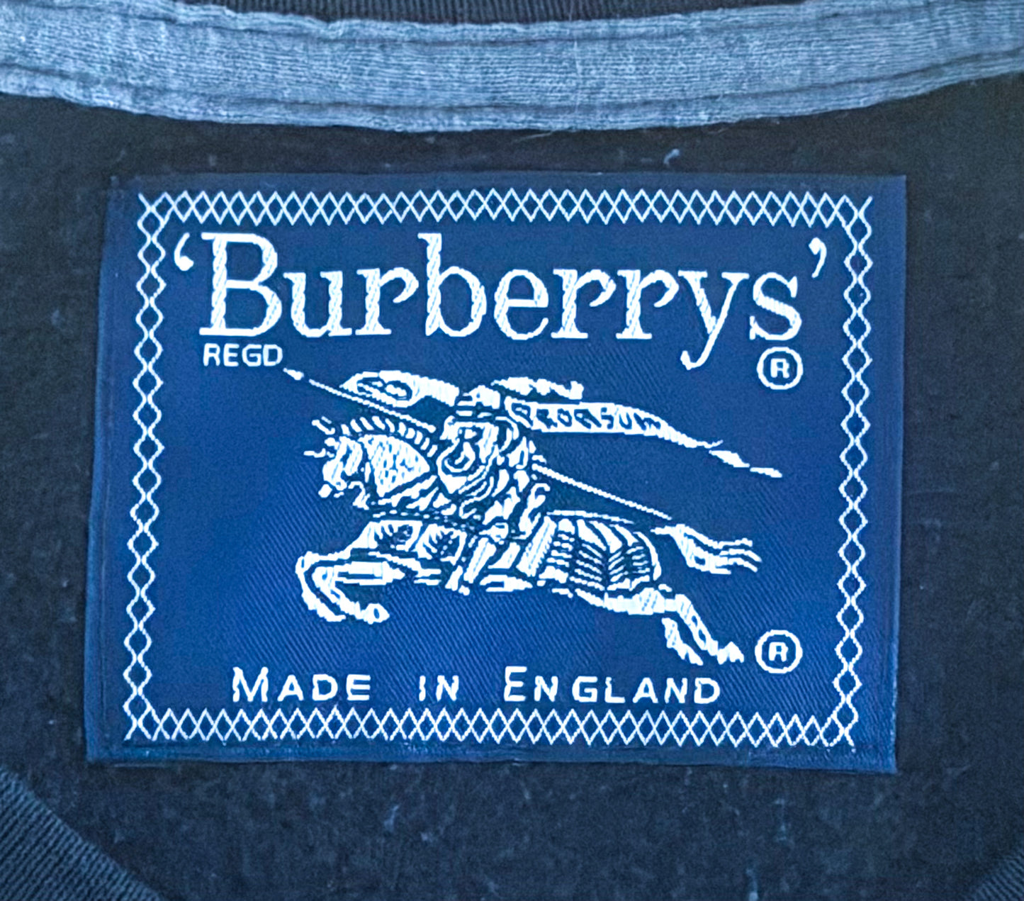 Burberrys Embroidered Logo Sweatshirt Navy Large
