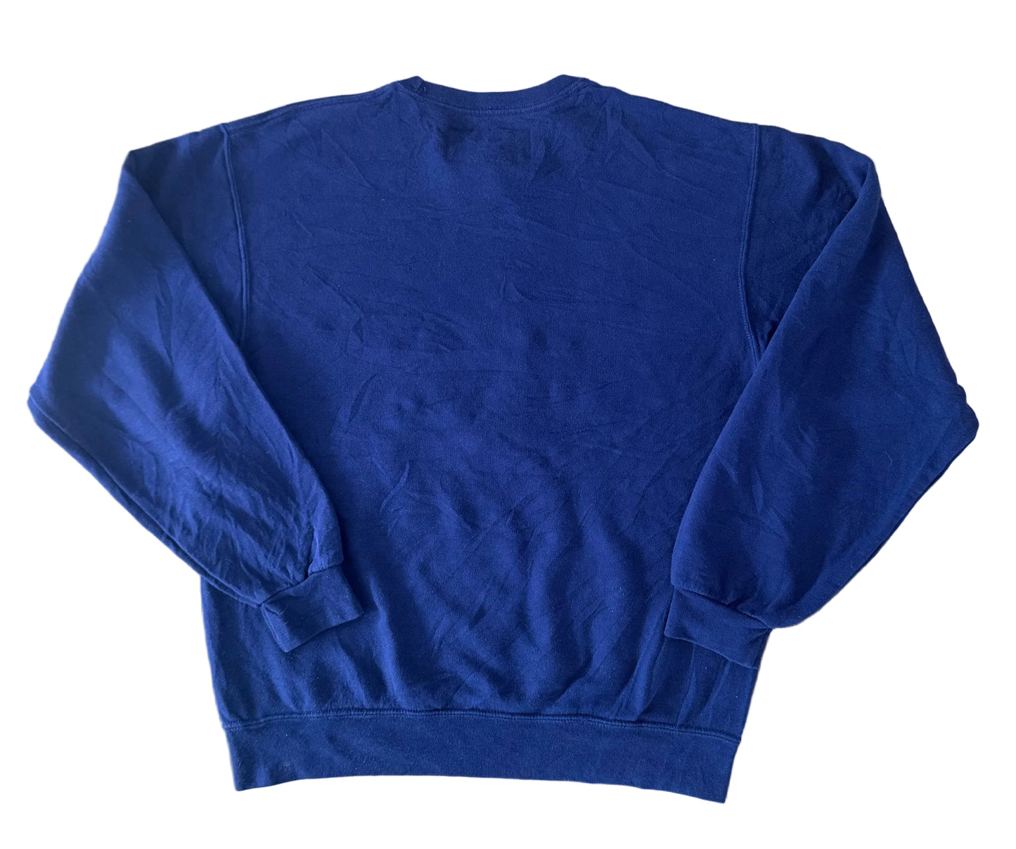 Stüssy Embroidered Logo Sweatshirt Navy Made in USA Large