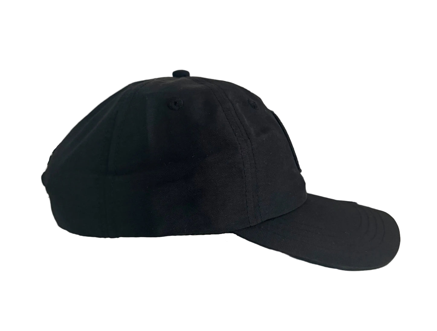 Stone Island Compass Logo Black Nylon Adjustable Cap