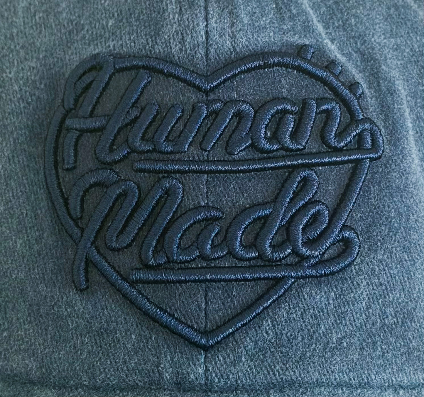 Human Made Heart Logo Cap Washed Blue Adjustable Strap Hat