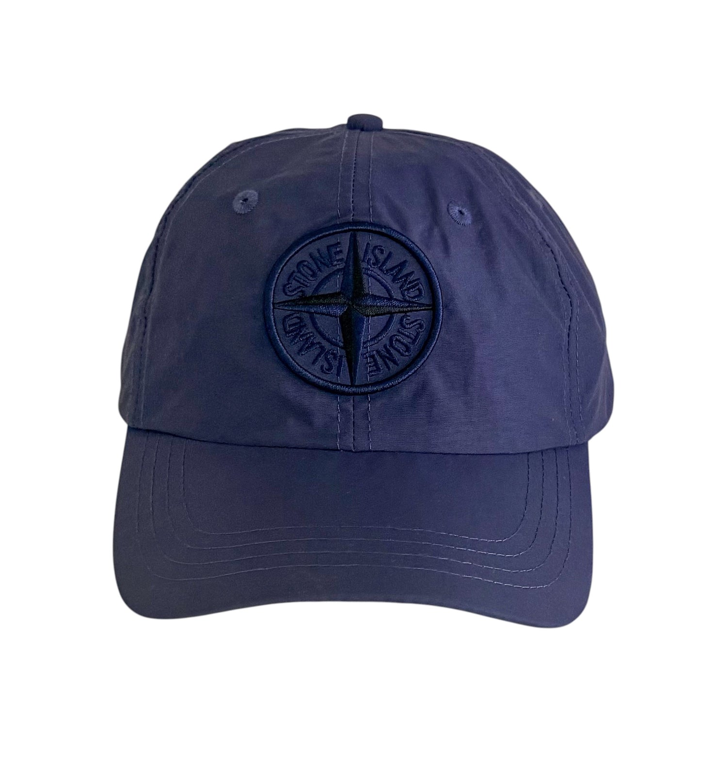 Stone Island Nylon Metal Compass Logo Blue Adjustable Cap