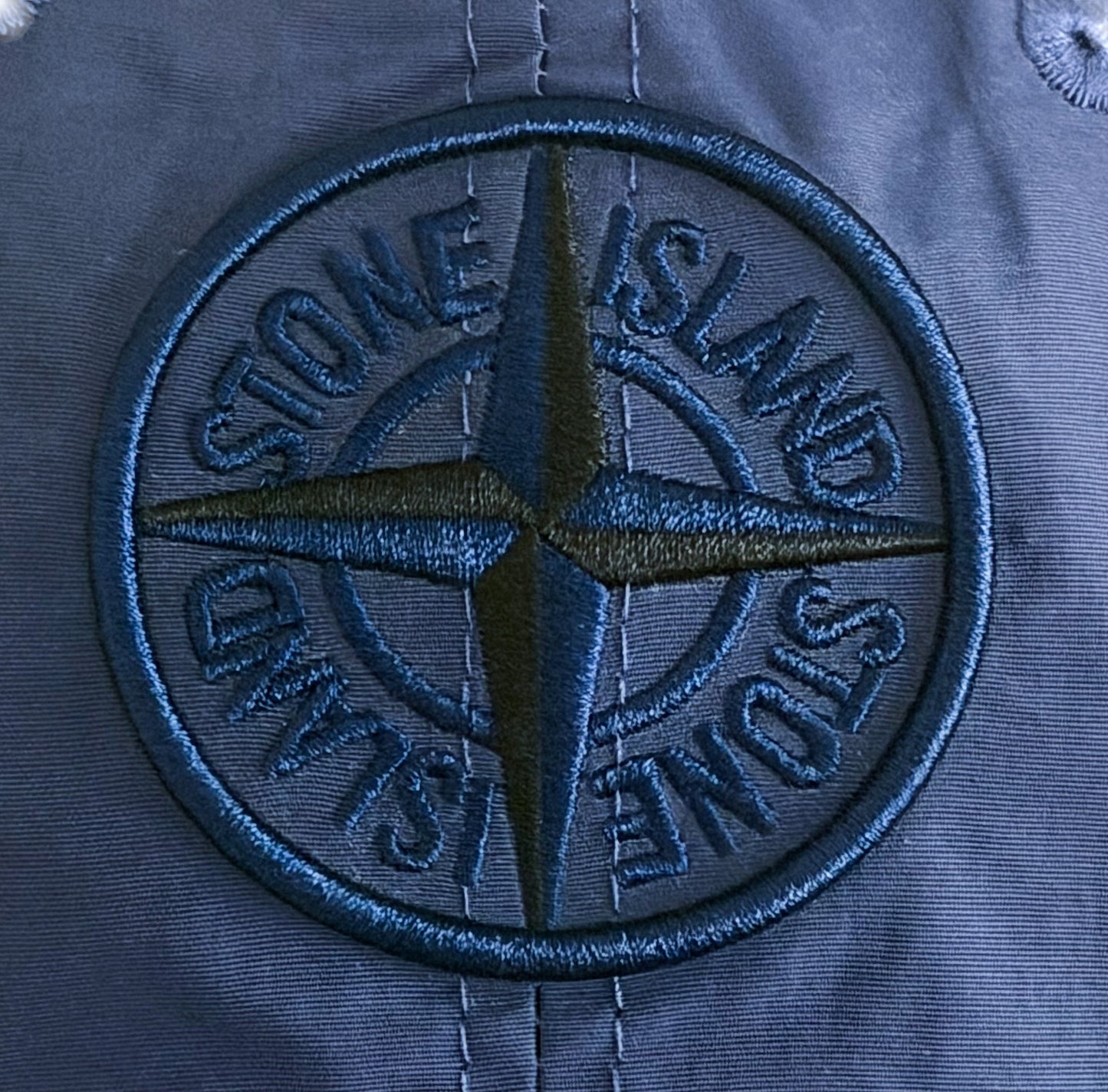 Stone Island Nylon Metal Compass Logo Blue Adjustable Cap