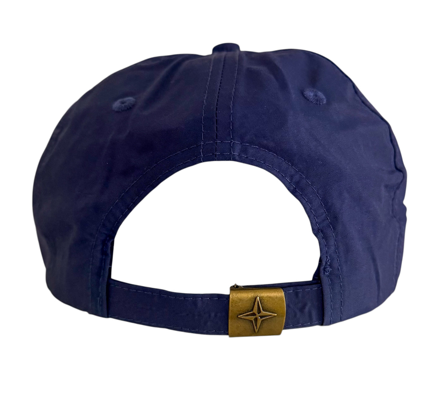 Stone Island Nylon Metal Compass Logo Blue Adjustable Cap