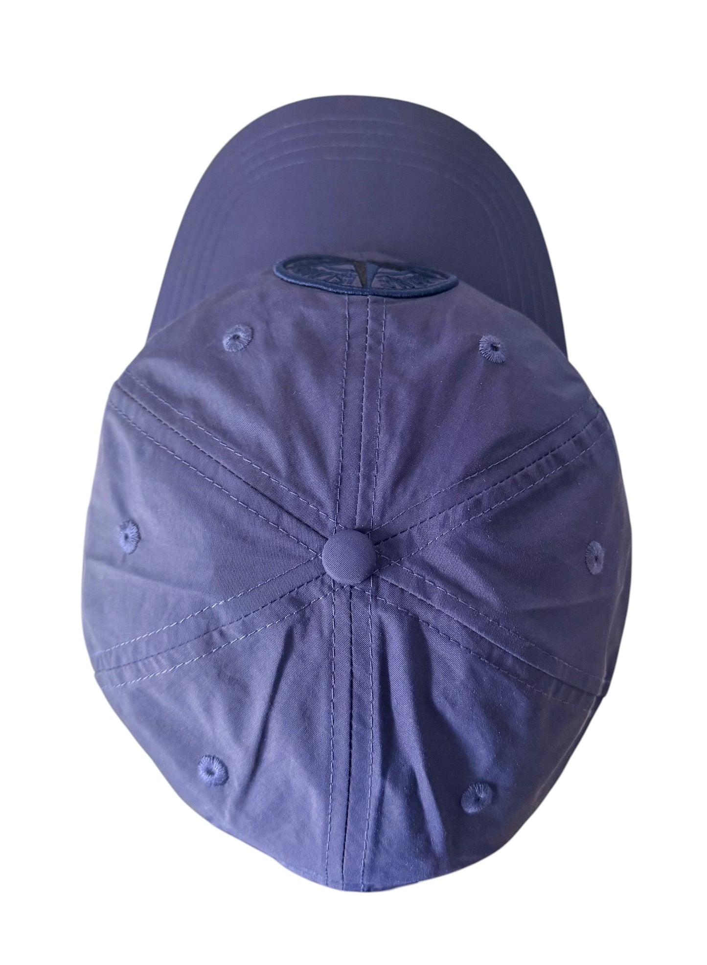 Stone Island Nylon Metal Compass Logo Blue Adjustable Cap