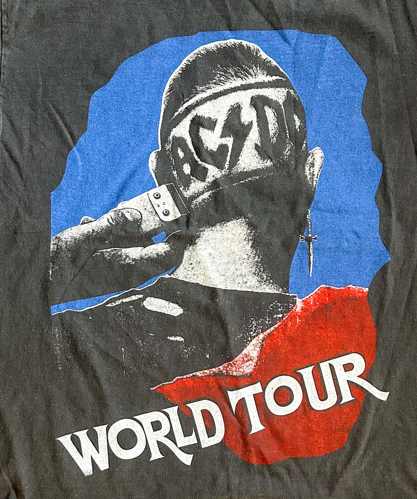 Vintage 1990 ACDC The Razors Edge World Tour Single Stitch Brockum Label Made In USA Black Cotton Band T-shirt Large Rare