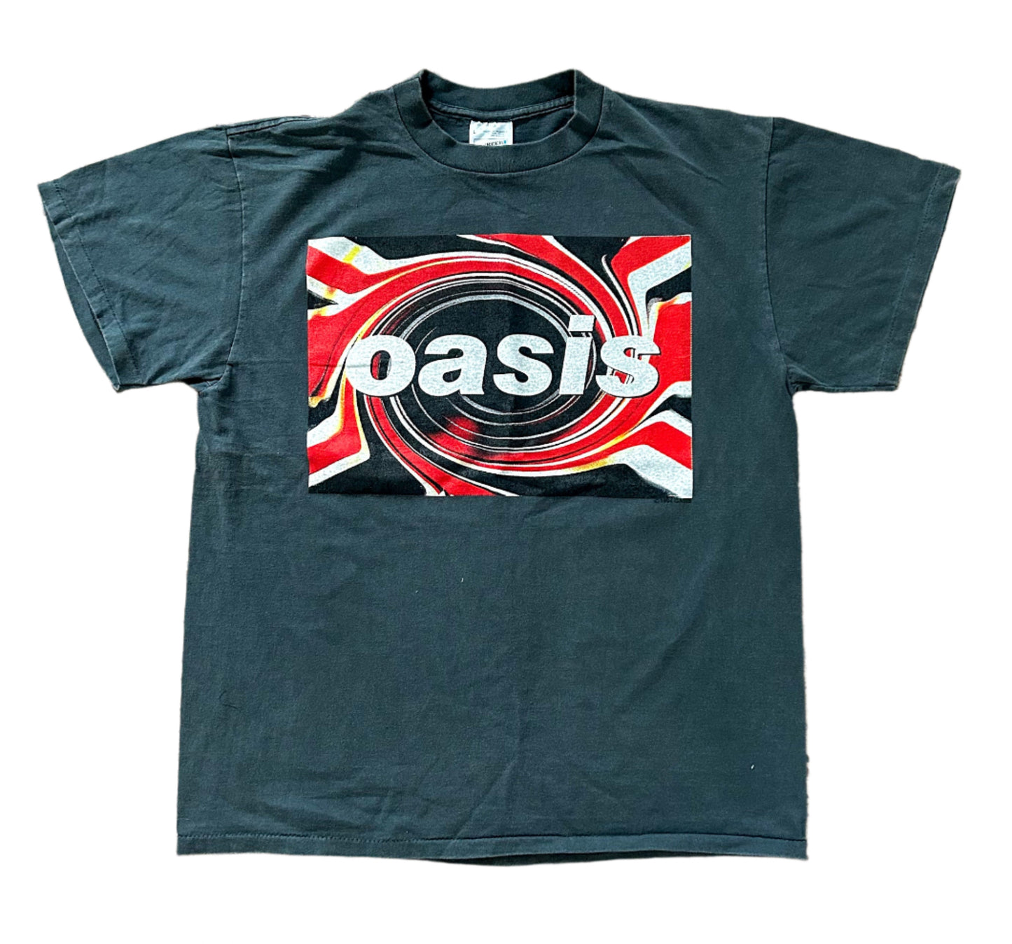 Oasis 1990s Single Stitch Made USA On Tour Band T-shirt Large