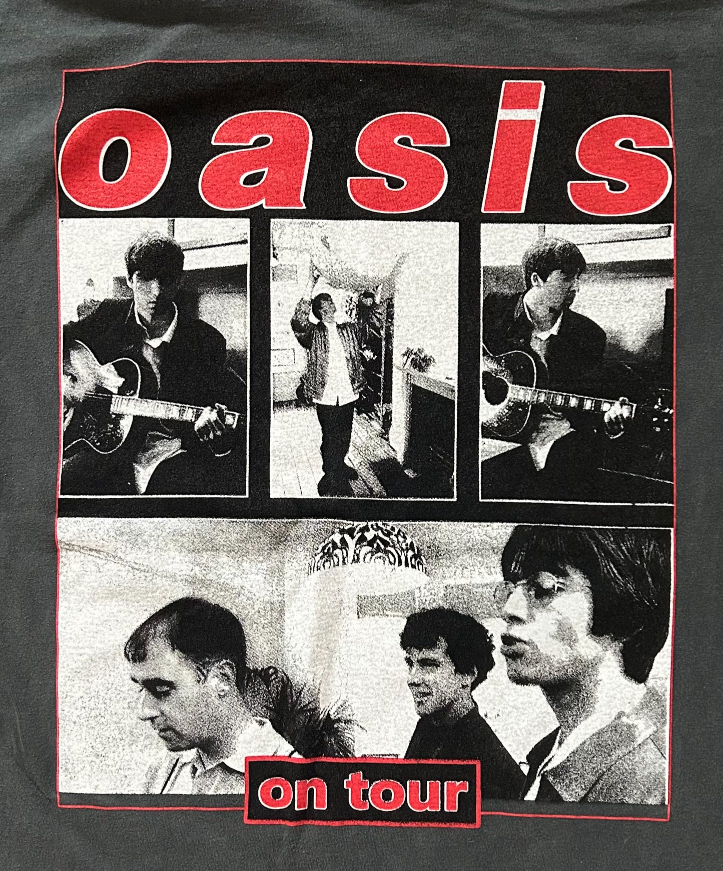 Oasis 1990s Single Stitch Made USA On Tour Band T-shirt Large