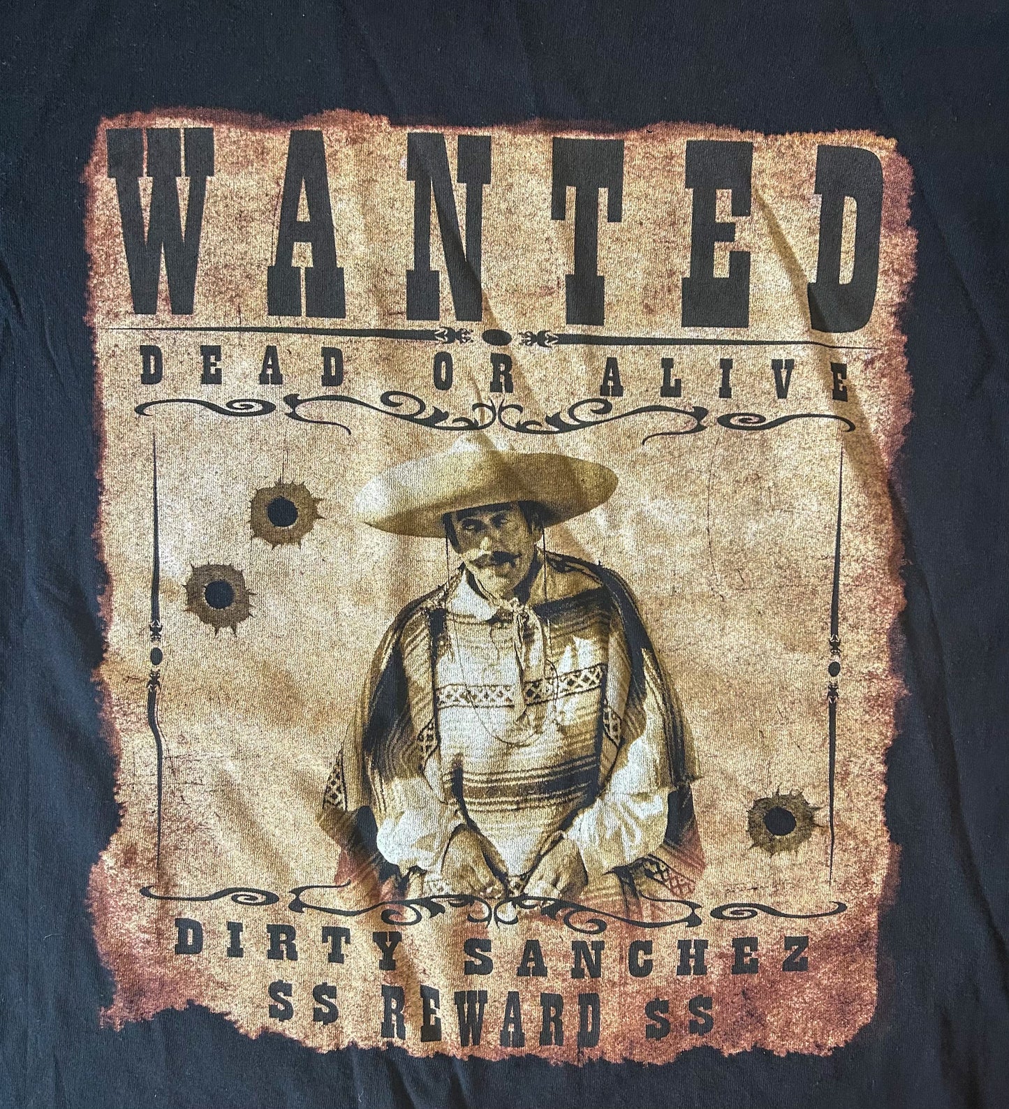 Insane Clown Posse Dirty Sanchez Wanted Dead Or Alive Black Cotton Big Money Rustlas T-shirt XL