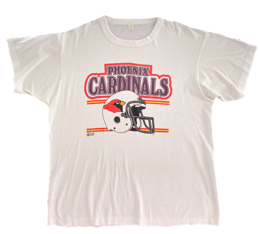 Vintage 90s Phoenix Cardinals NFL T-shirt – White Single Stitch Football Graphic Tee Made in USA Size XL