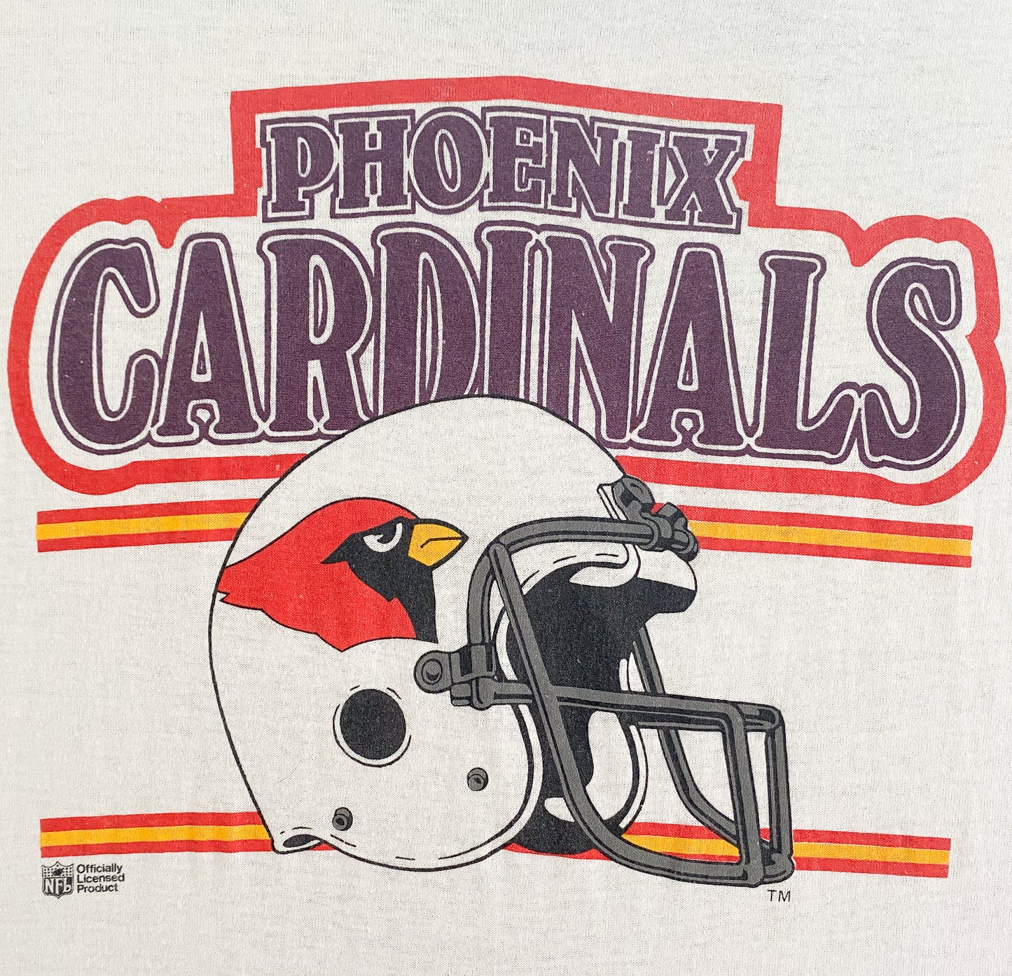 Vintage 90s Phoenix Cardinals NFL T-shirt – White Single Stitch Football Graphic Tee Made in USA Size XL