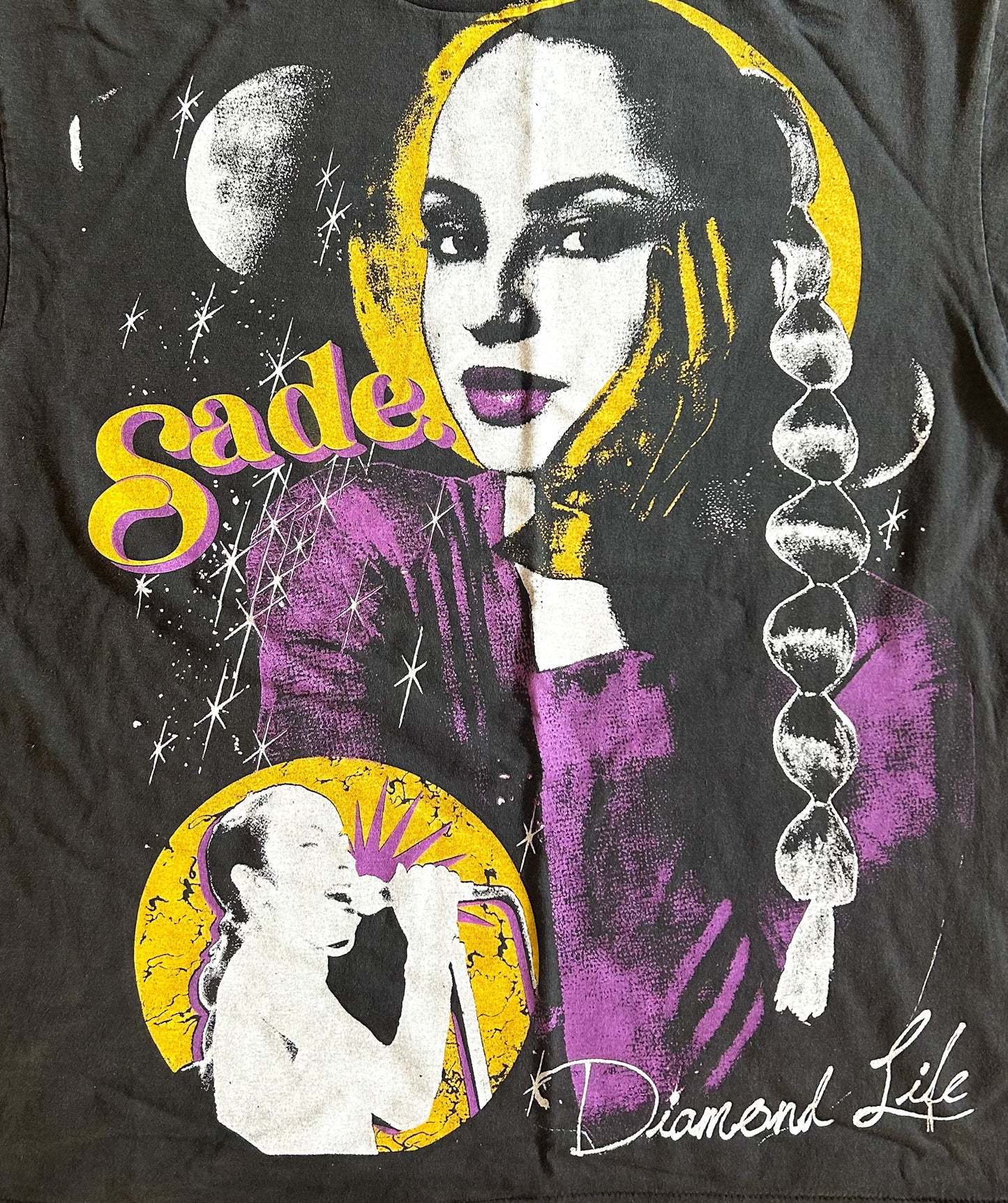 Sade Smooth Operator Single Stitch Double Sided 1990s Print Black Cotton Band T-shirt XL