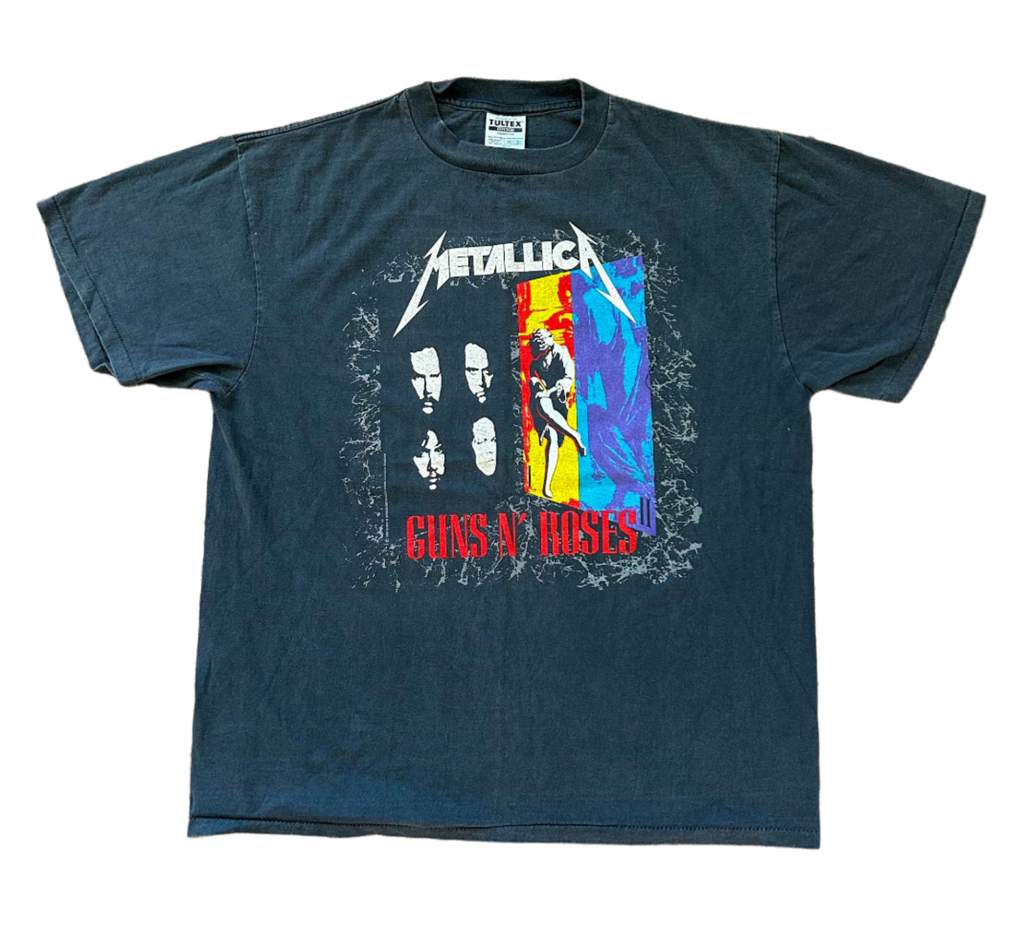 Vintage 1992 Original Metallica and Guns And Roses North American Tour T-shirt Single Stitch Made USA Tultex Label XL Extremely Rare