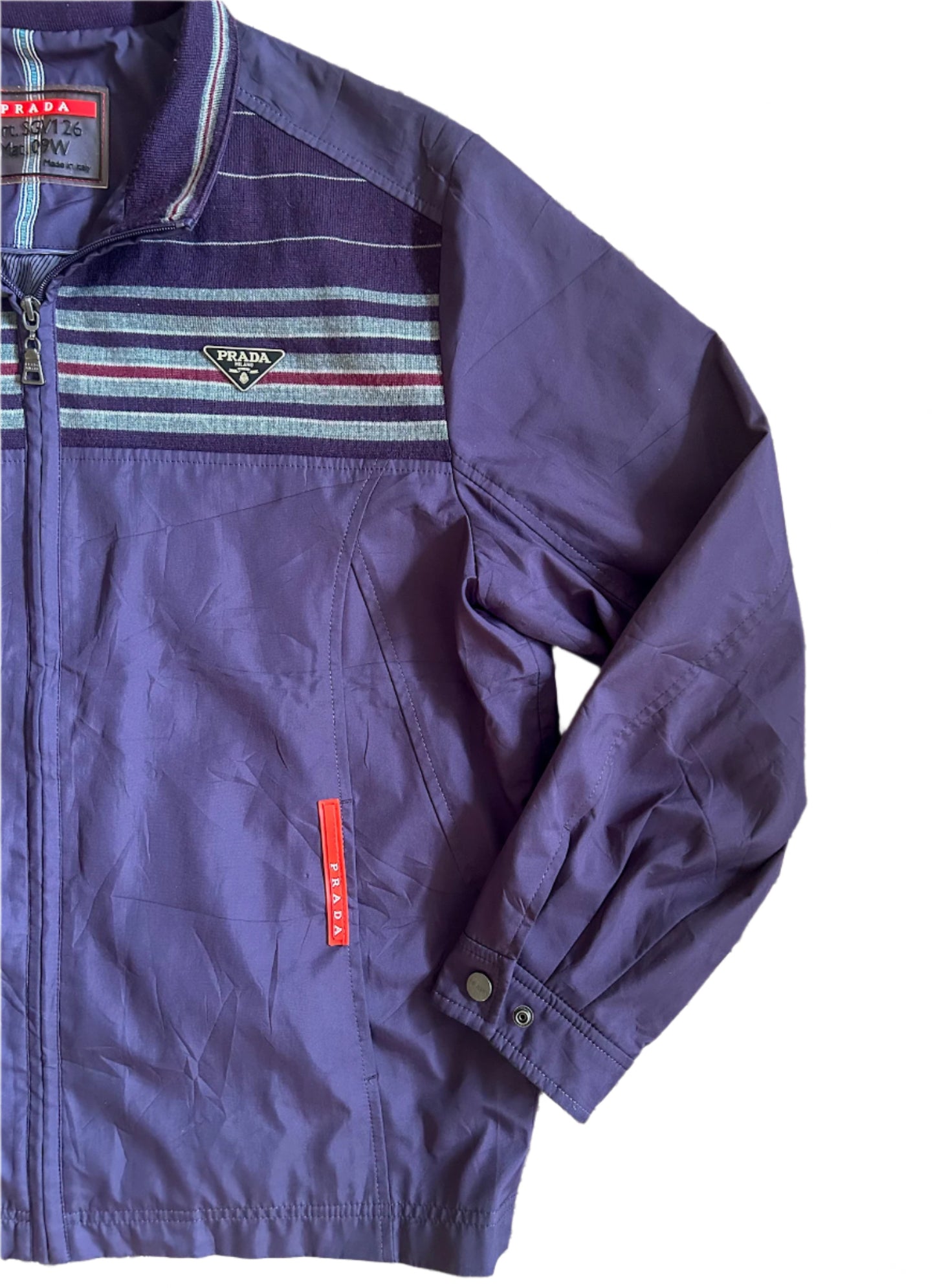 Prada Designer Zip Up Purple Jacket Medium