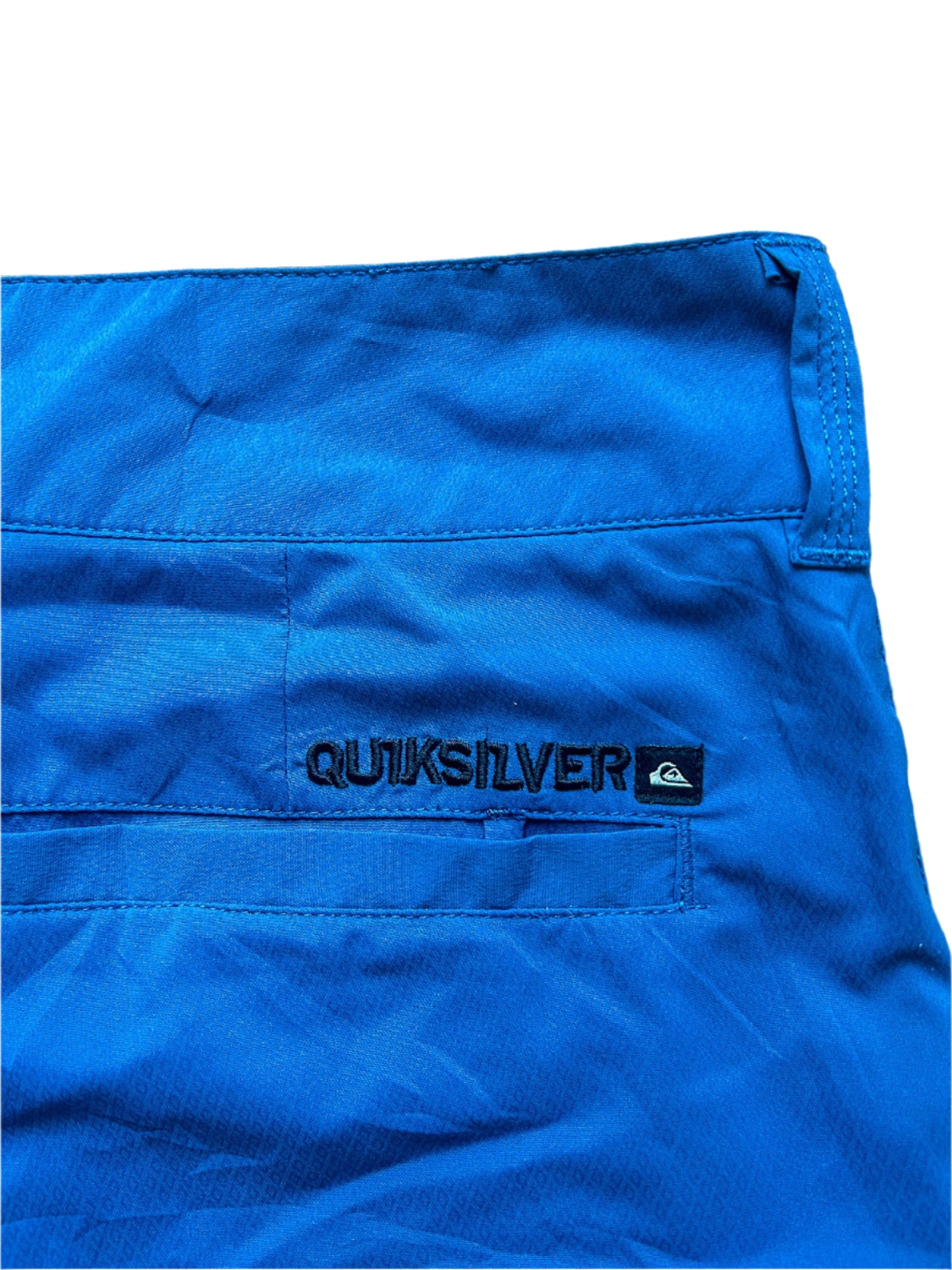 Quicksilver Vintage 2000s Embroidered Jort Style Blue Boardshorts Large