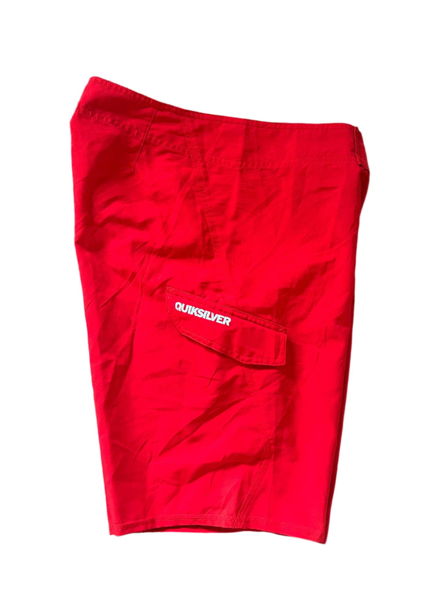 Quicksilver Vintage 2000s Cargo Pocket Red Boardshorts Large