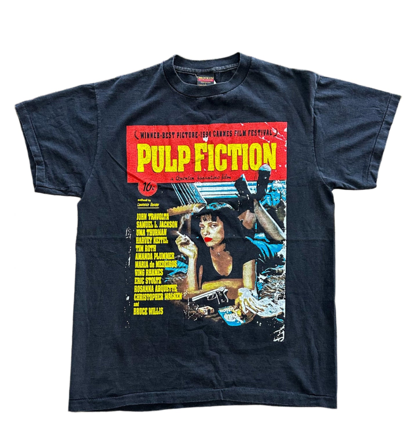 Vintage 90s Pulp Fiction Movie Promo Merch Single Stitch Made USA Brockum Label Large Extremely Rare