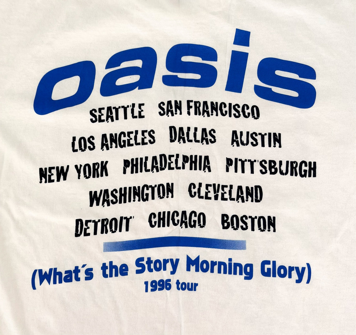 Oasis 1996 Tour T-Shirt White Giant Tag, Large