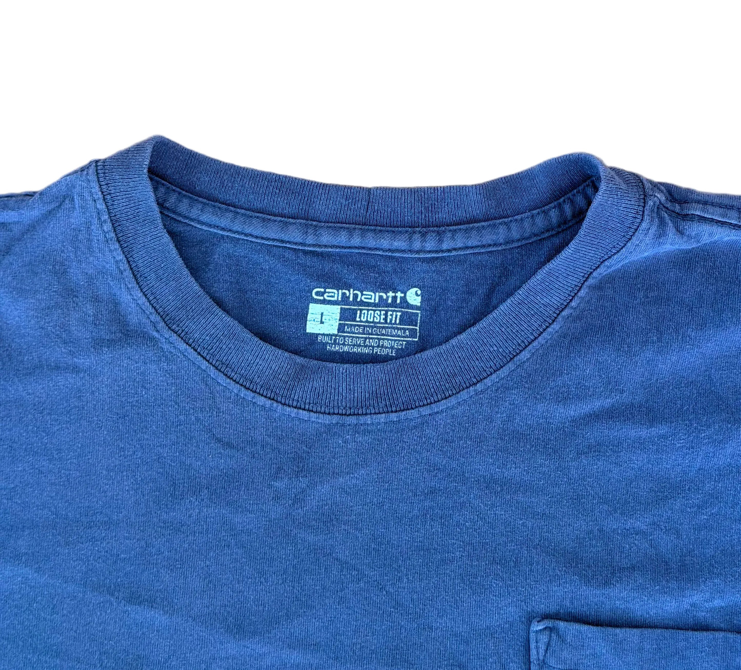 Vintage Carhartt Front Pocket Slate Grey T-Shirt Large