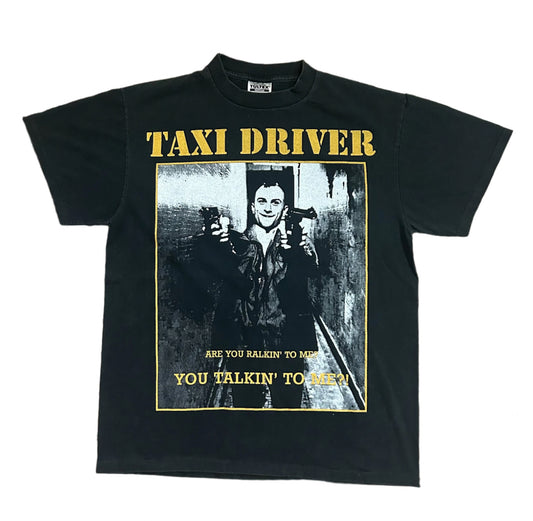 Vintage 1990s Taxi Driver Movie Promo Robert De Niro Film Classic Single Stitch Tultex Label Made USA Black Cotton T-Shirt Large Extremely Rare