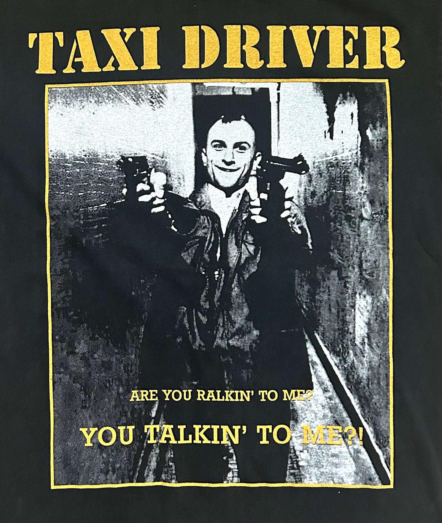 Vintage 1990s Taxi Driver Movie Promo Robert De Niro Film Classic Single Stitch Tultex Label Made USA Black Cotton T-Shirt Large Extremely Rare