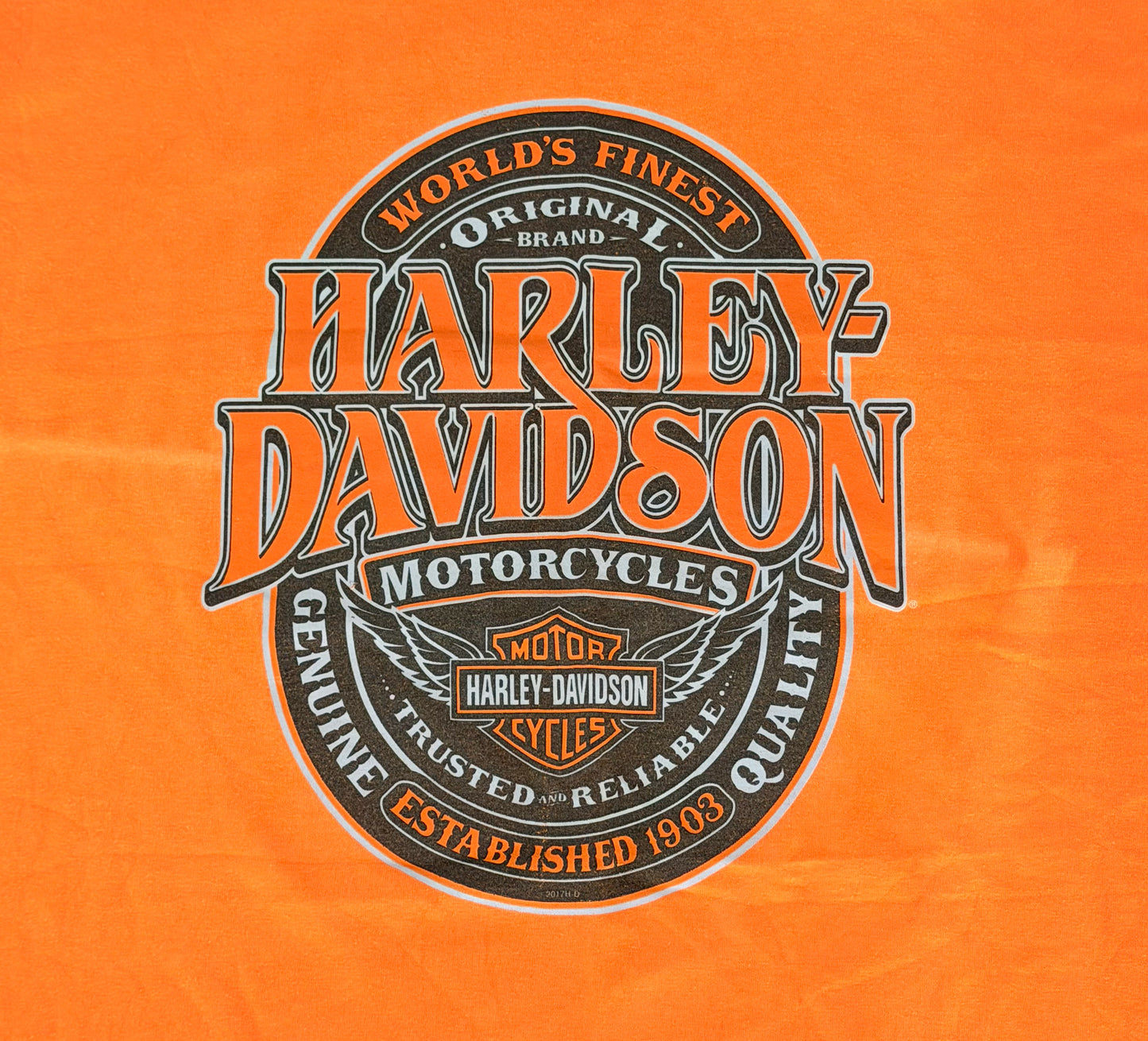 Harley-Davidson Phoenix Oregon Graphic T-Shirt Orange XL