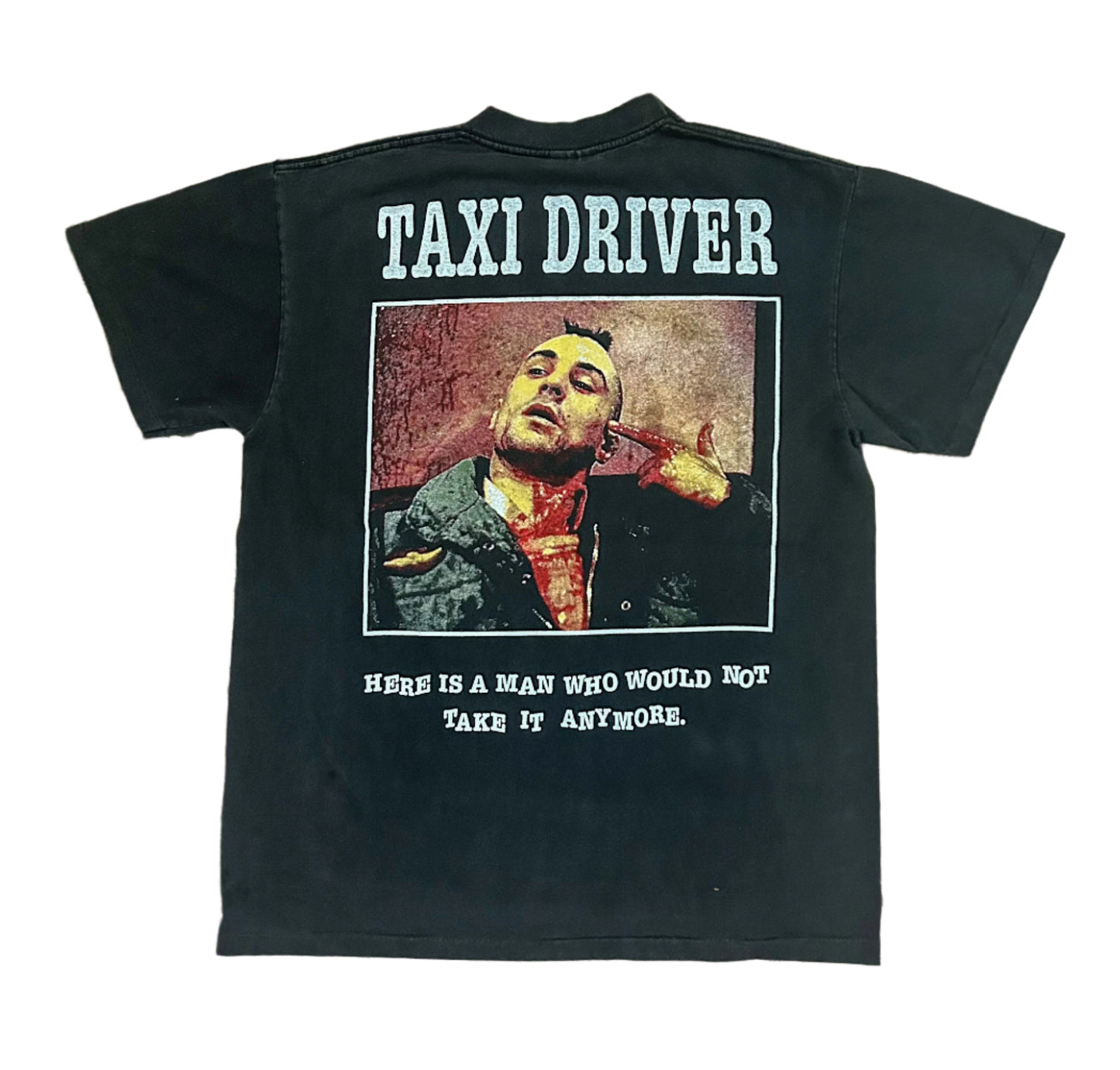 Vintage 1990s Taxi Driver Movie Promo Robert De Niro Film Classic Single Stitch Tultex Label Made USA Black Cotton T-Shirt Large Extremely Rare