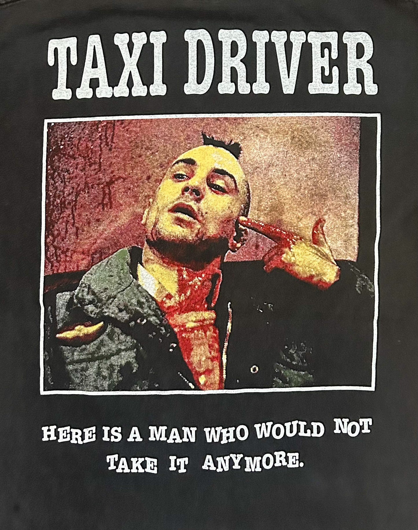 Vintage 1990s Taxi Driver Movie Promo Robert De Niro Film Classic Single Stitch Tultex Label Made USA Black Cotton T-Shirt Large Extremely Rare