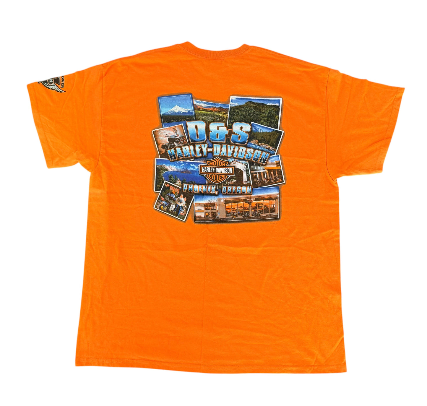 Harley-Davidson Phoenix Oregon Graphic T-Shirt Orange XL