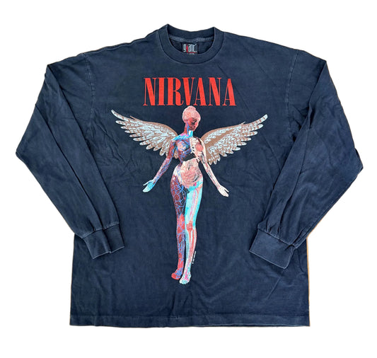Nirvana In Utero Long Sleeve Band T Shirt Giant Tag USA XL