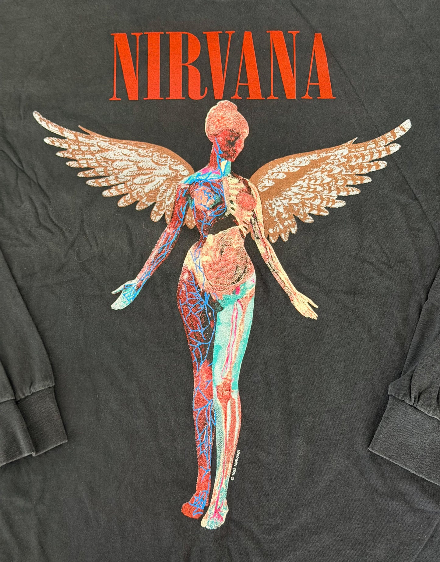 Nirvana In Utero Long Sleeve Band T Shirt Giant Tag USA XL