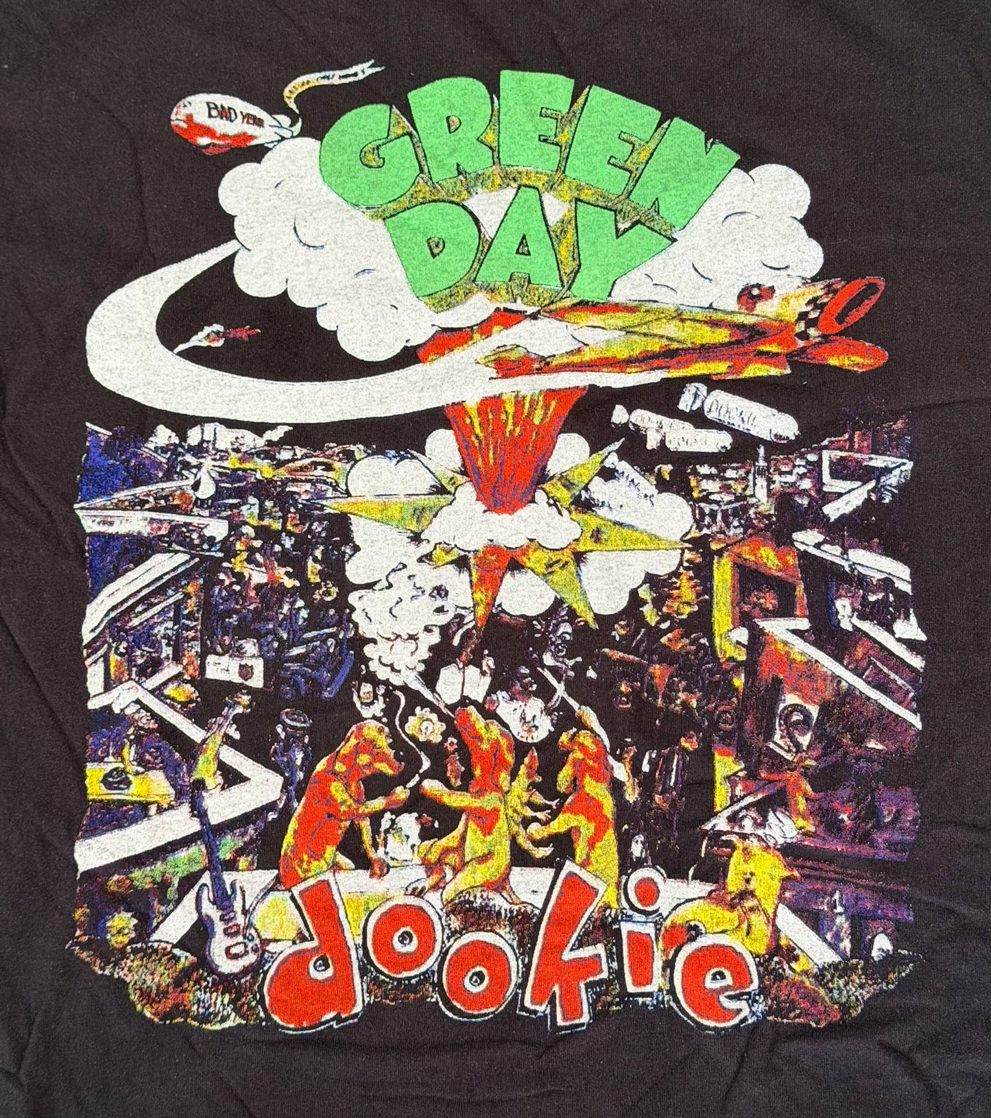 Vintage Green Day Dookie Live Band T-Shirt, Large