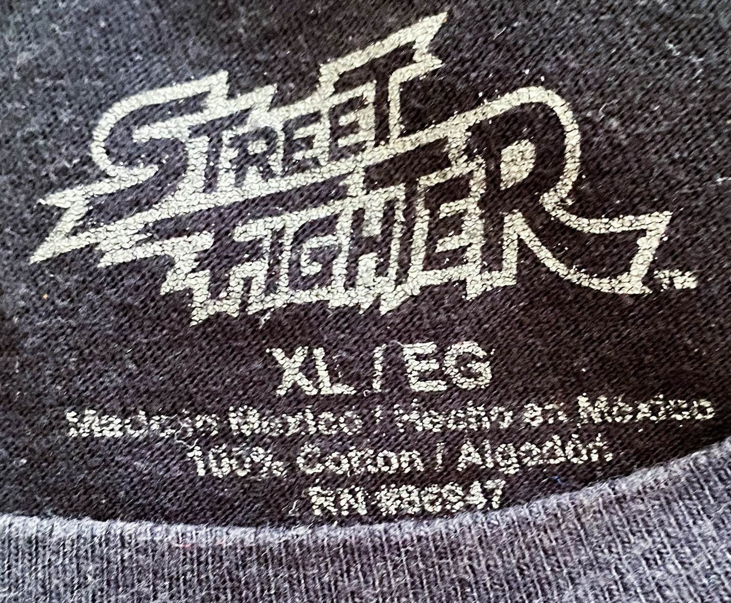 Vintage Street Fighter II Graphic T-Shirt – Black Retro 90s Capcom Arcade Video Game Tee Size XL