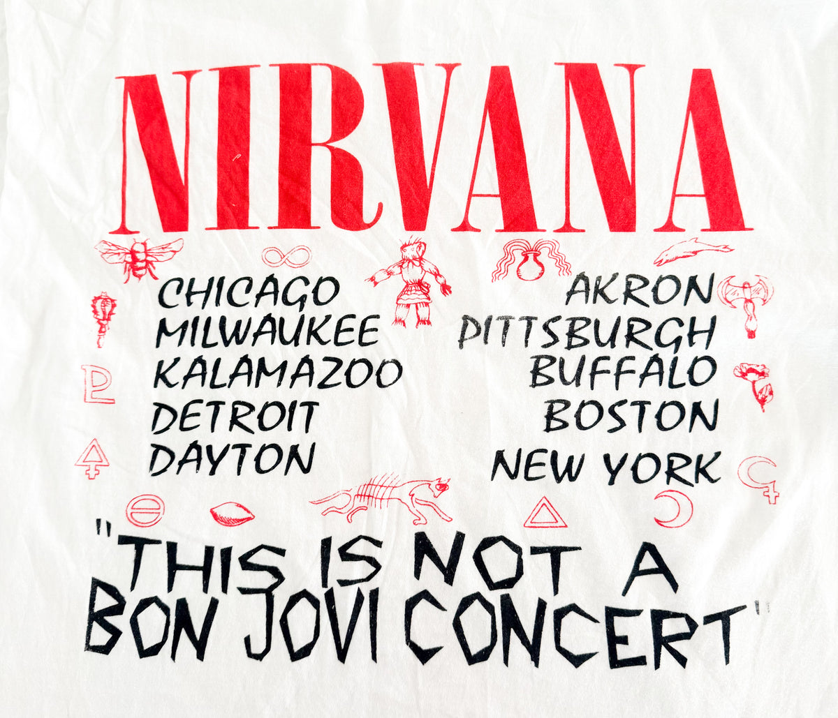 Nirvana In Utero Tour 93-94 Band T-Shirt size XL