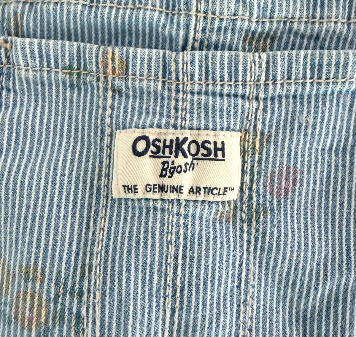 Kids OshKosh B’gosh Floral Hickory Stripe Overalls, 3 Years