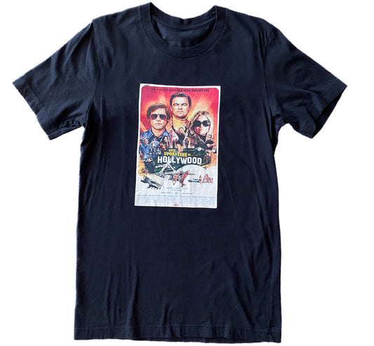 Once Upon a Time in Hollywood Movie T-Shirt – Quentin Tarantino Brad Pitt Leonardo DiCaprio Margot Robbie Graphic Tee Size Small