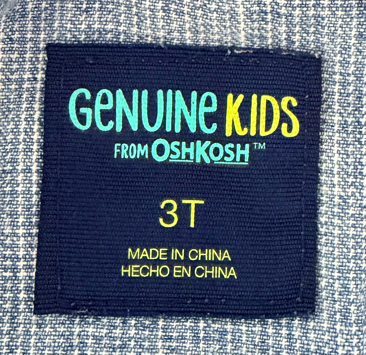 Kids OshKosh Genuine Kids Striped Denim Overalls size 3T
