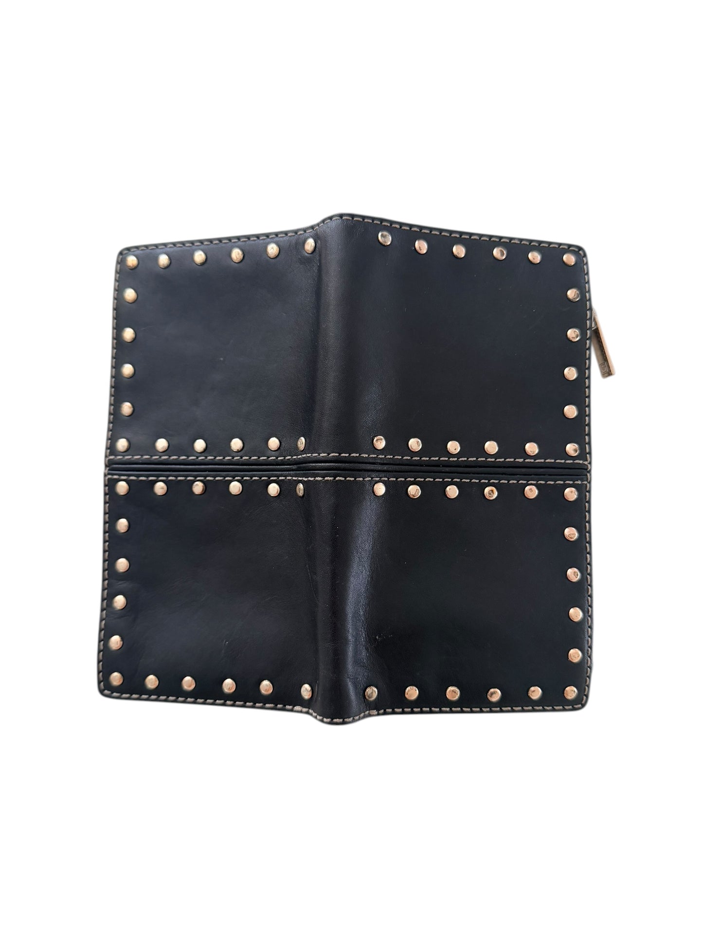 Vintage 2000s Michael Kors Studded Black Leather Wallet Purse