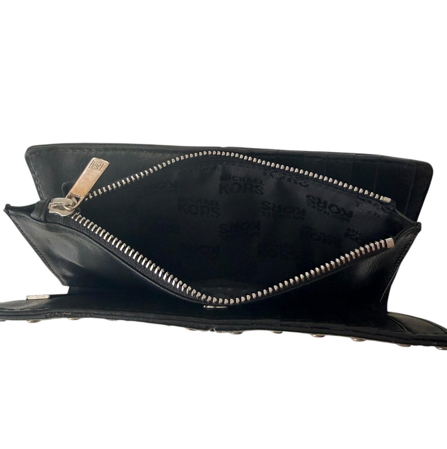 Vintage 2000s Michael Kors Studded Black Leather Wallet Purse