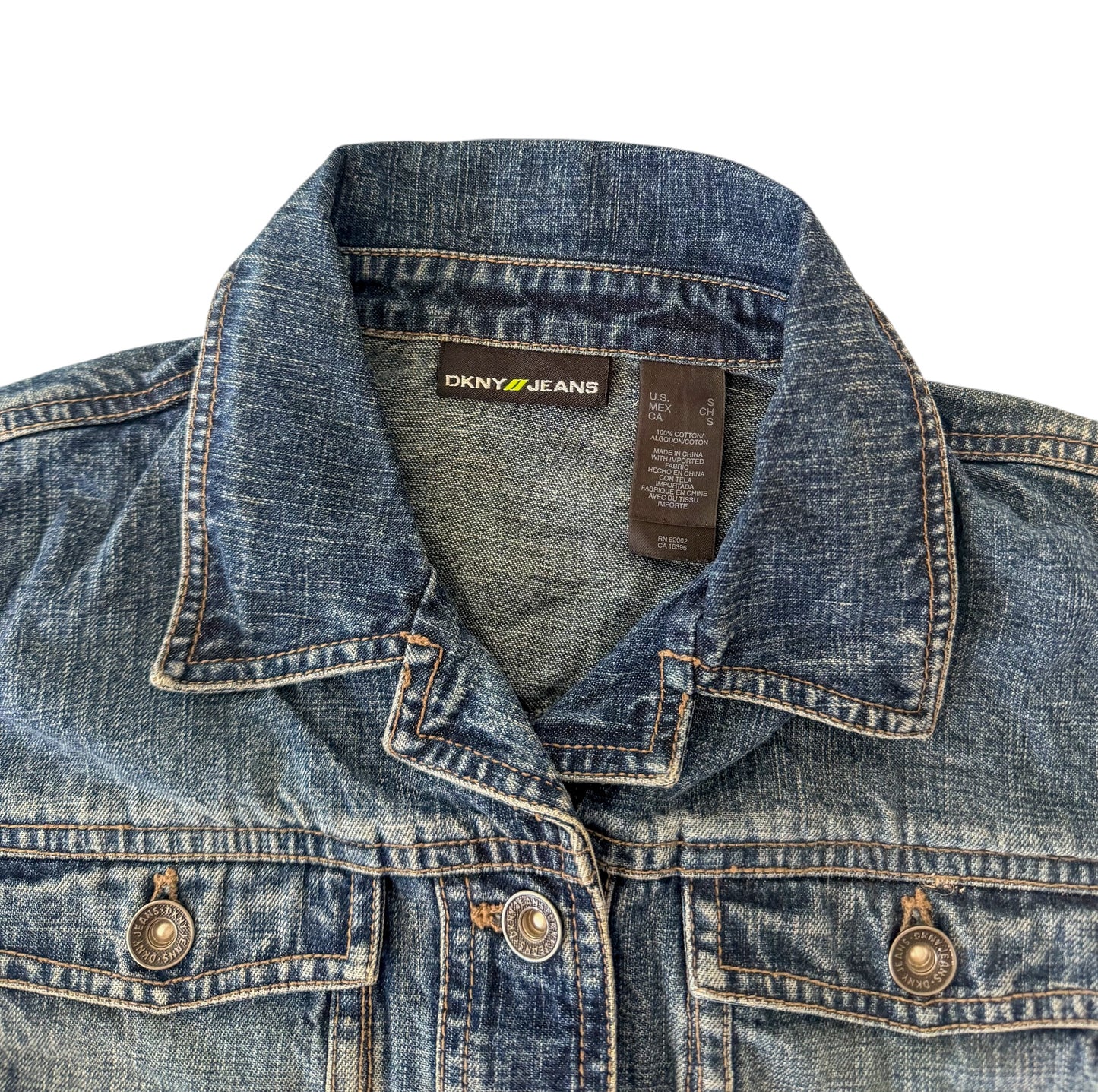 Vintage 2000s DKNY Jeans Y2K Fitted Women's Denim Jacket Small