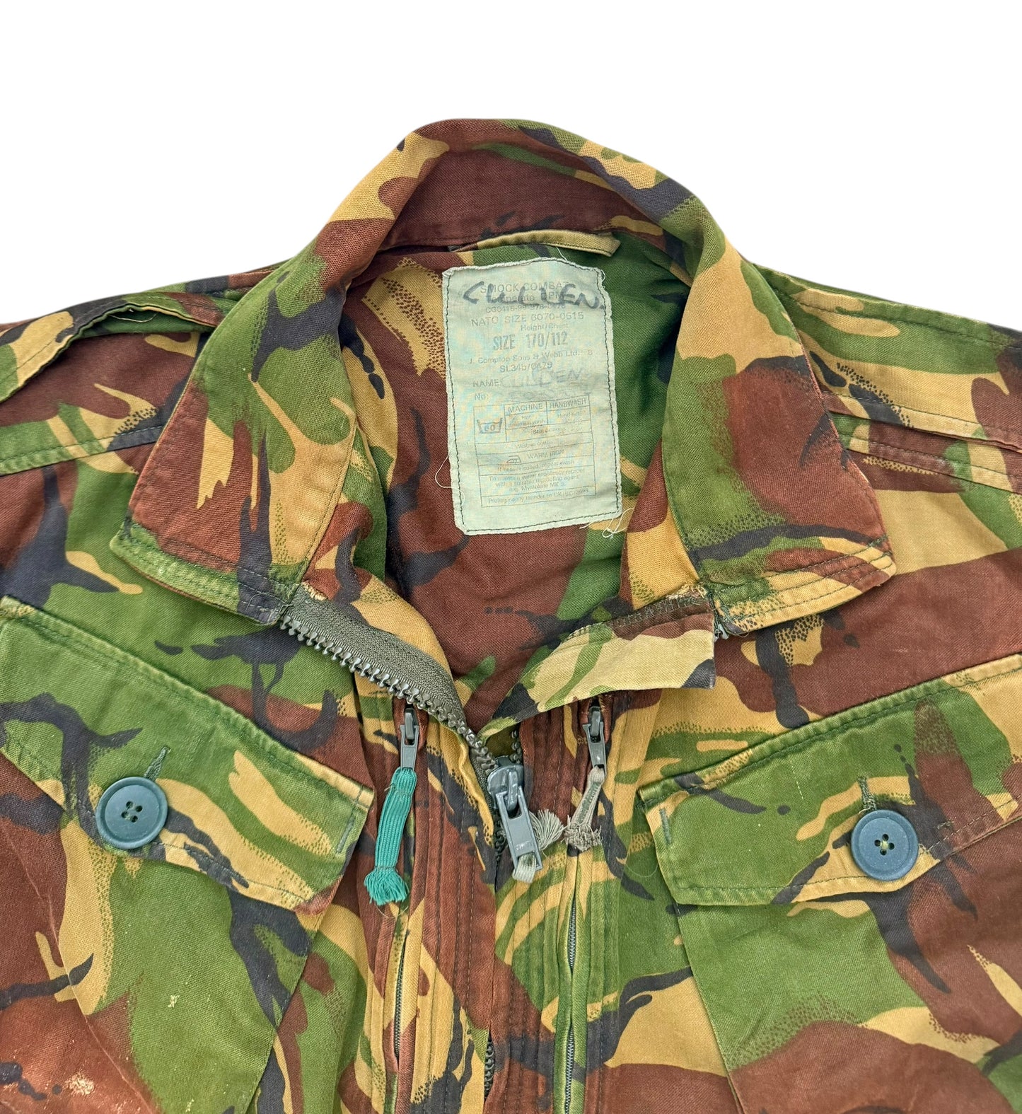 Vintage 90s British Army DPM Windproof Military Camo Combat Smock Jacket Large