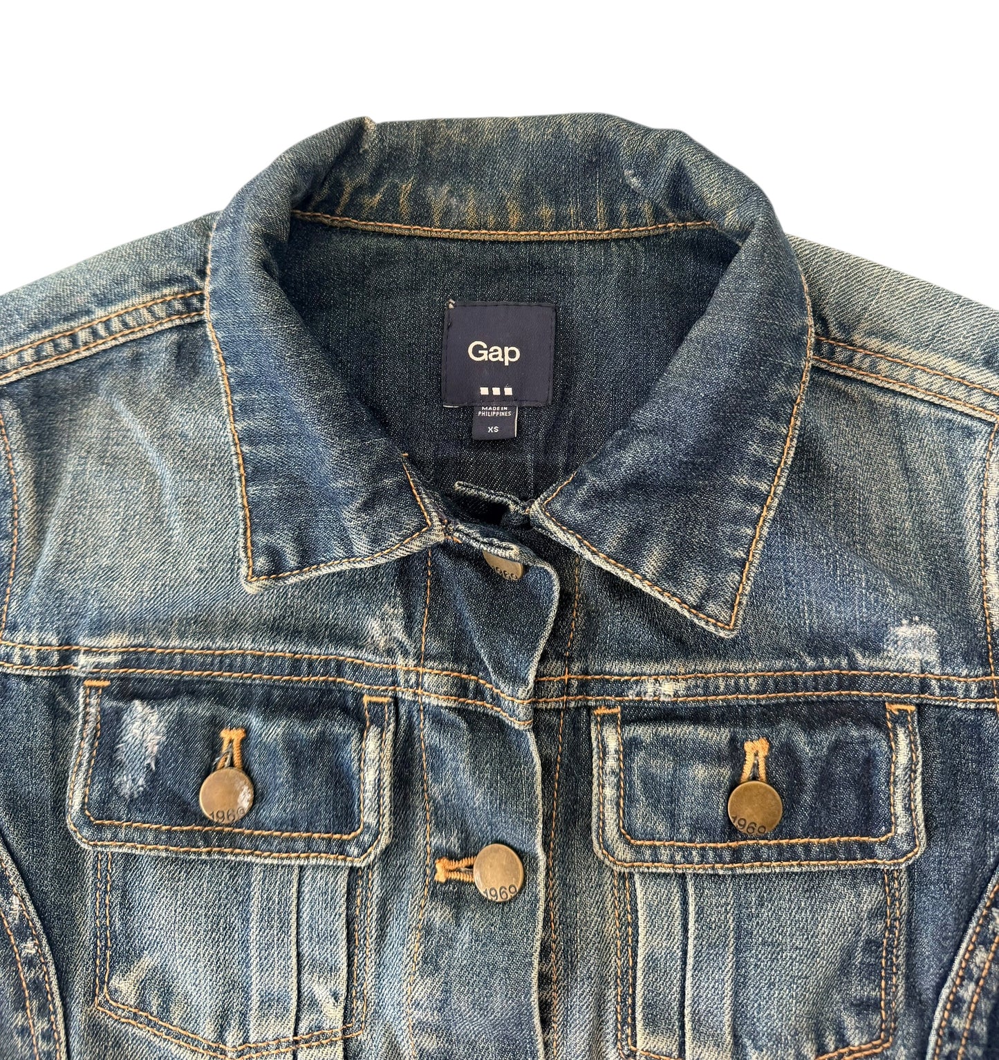 Vintage 2000s Gap Y2K Fitted Denim Jacket Women’s Size XS