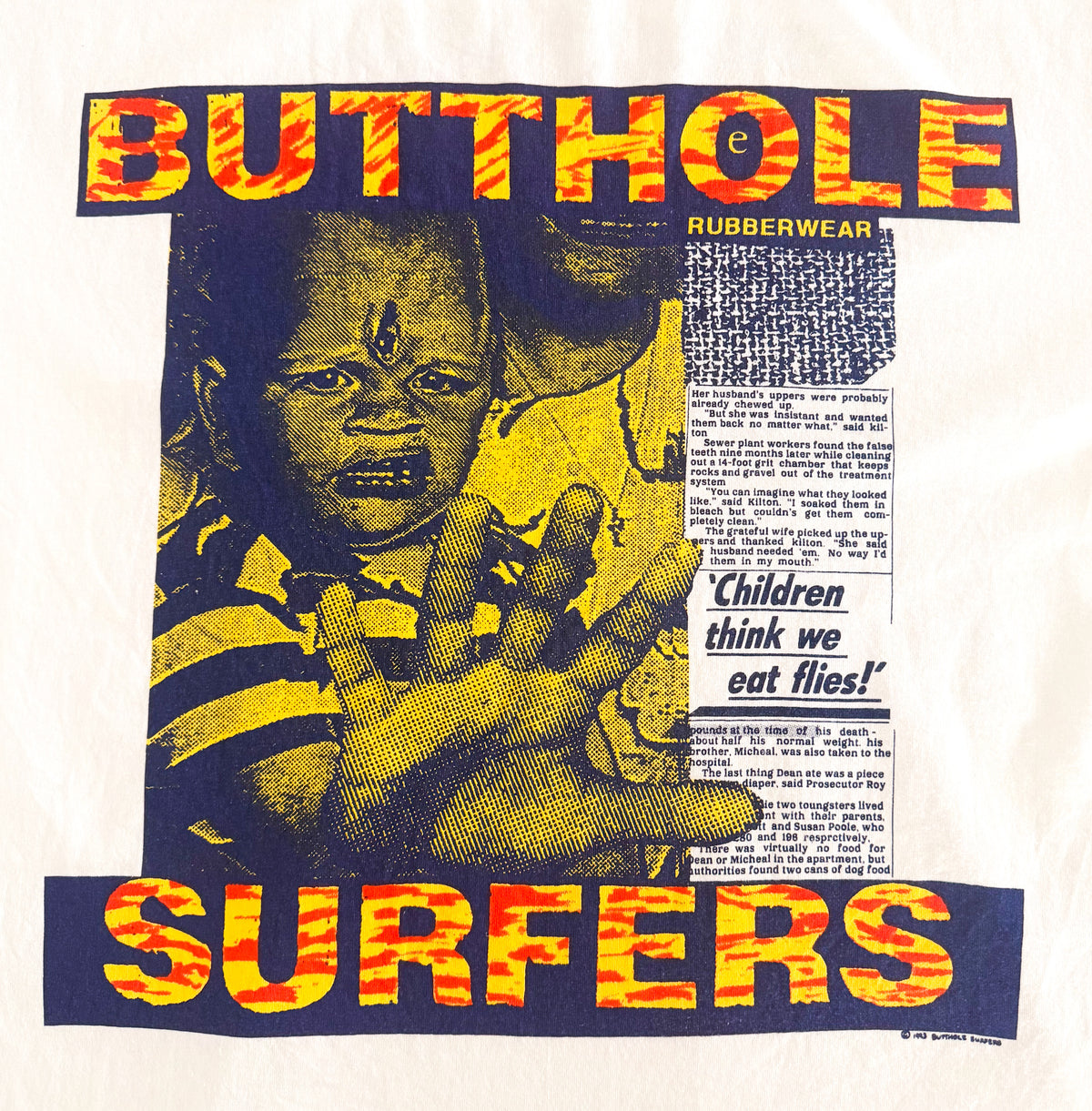 Butthole Surfers Children Think We Eat Flies Graphic Band T-Shirt, XL