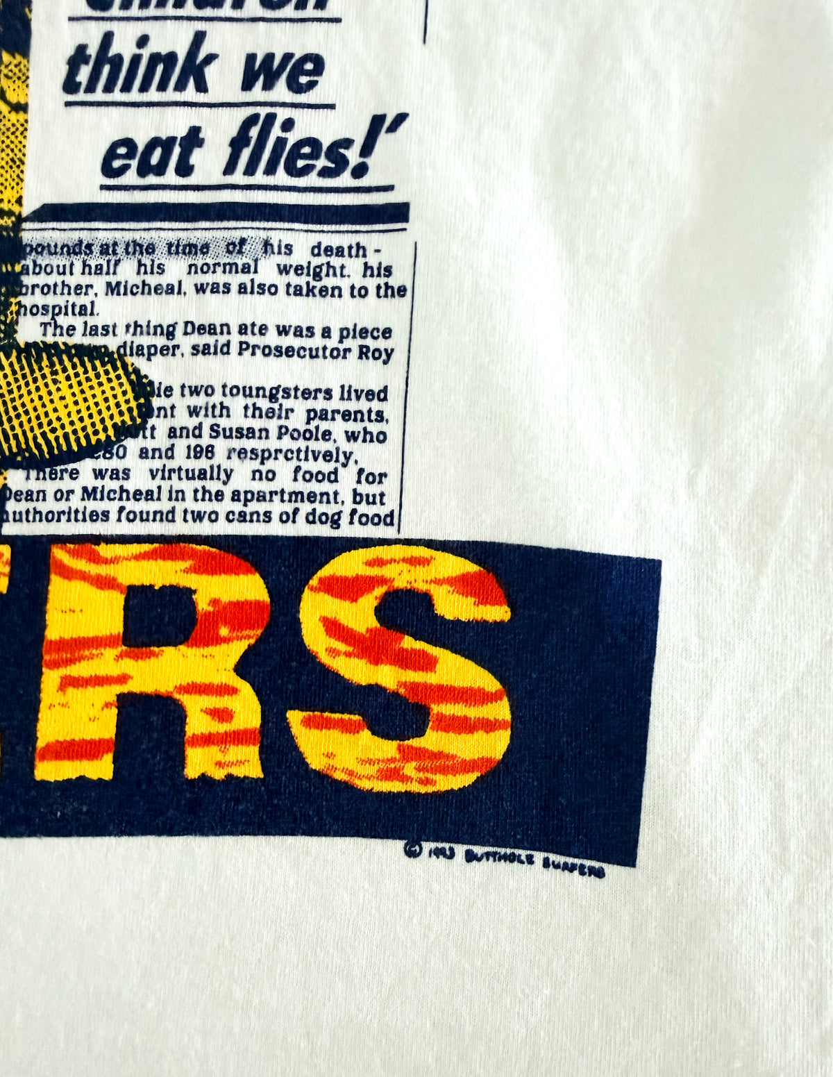 Butthole Surfers Children Think We Eat Flies Graphic Band T-Shirt, XL