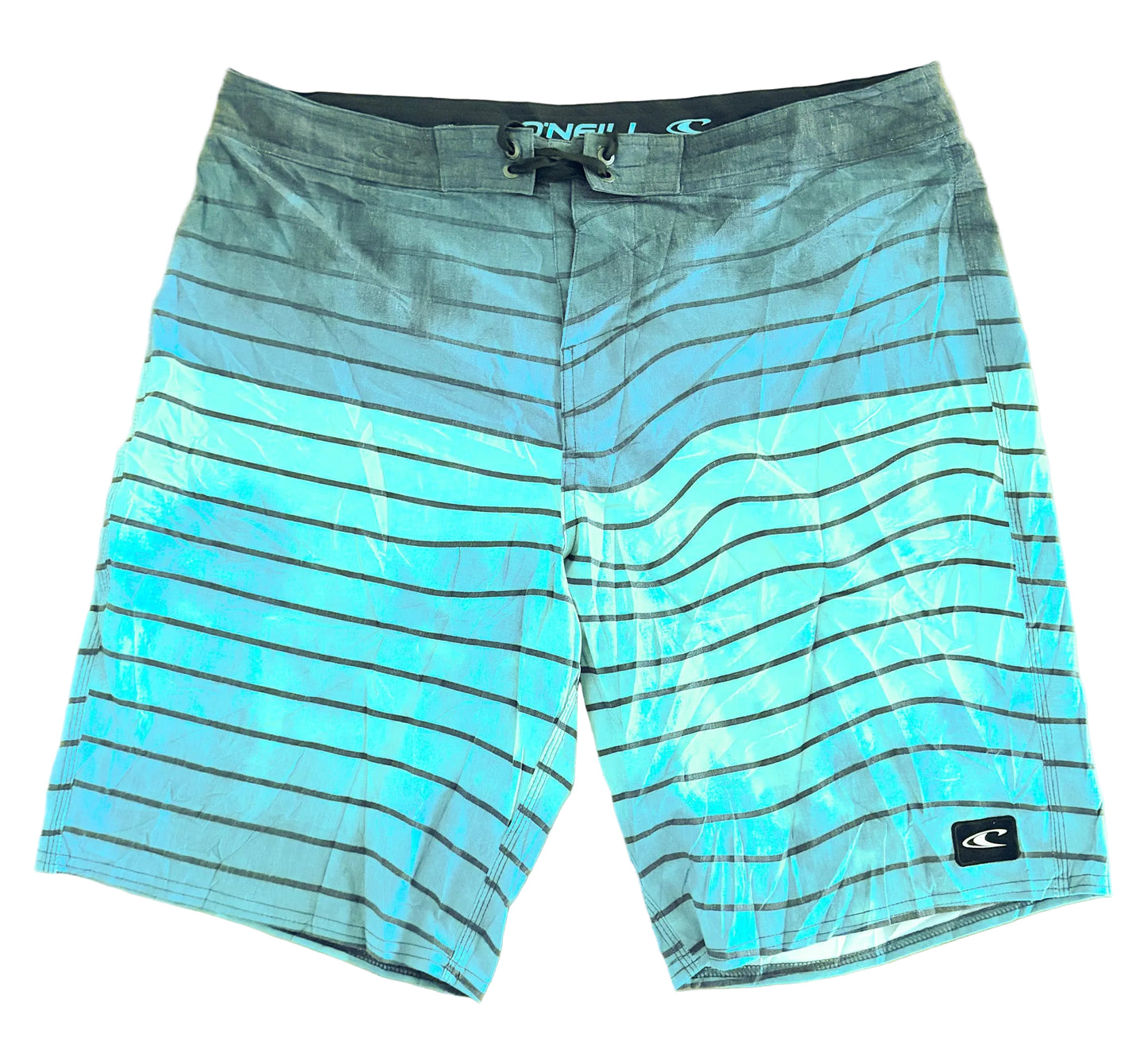 Vintage 2000s O'Neil Green Stripe Surf Boardshorts XL