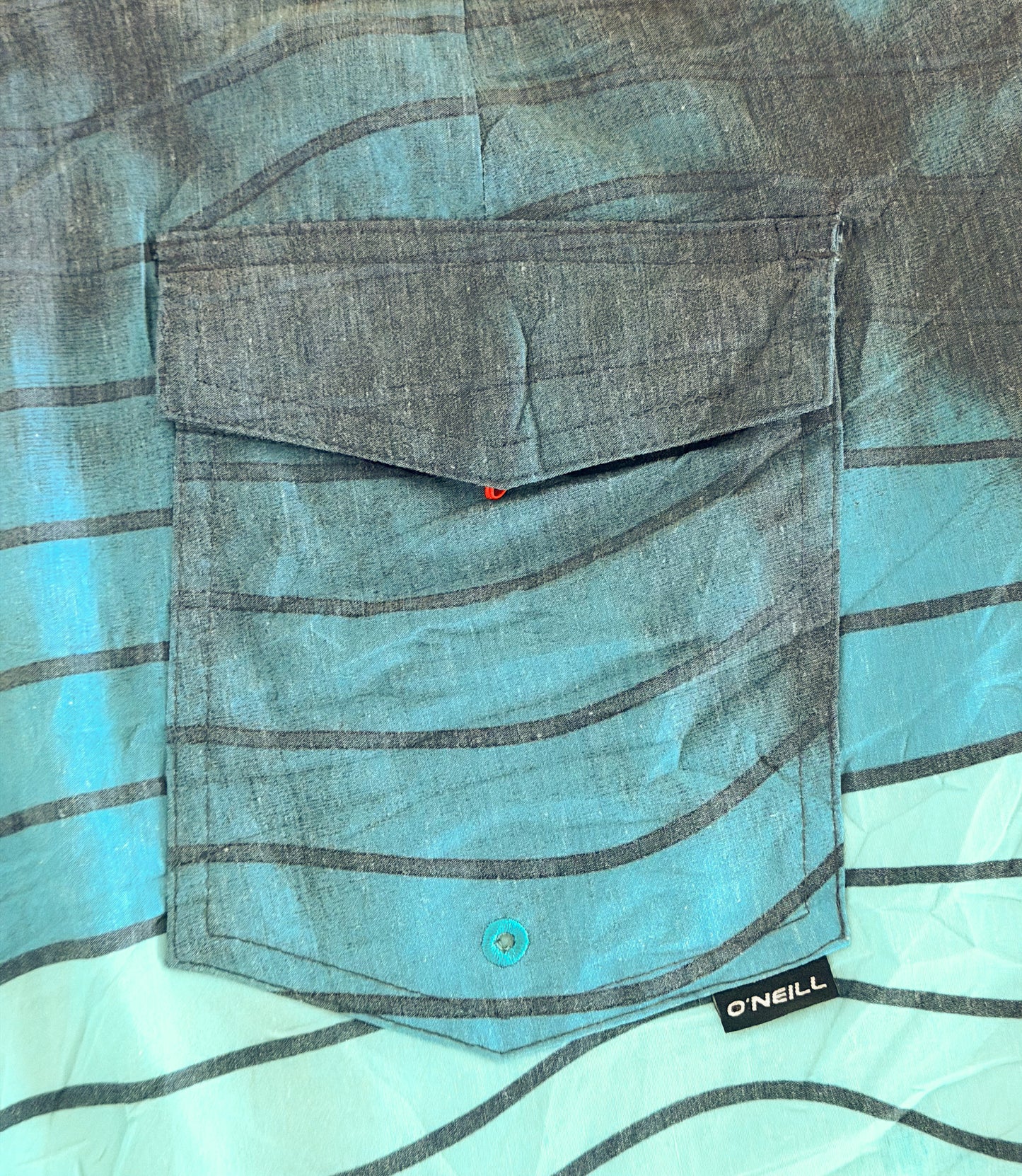 Vintage 2000s O'Neil Green Stripe Surf Boardshorts XL