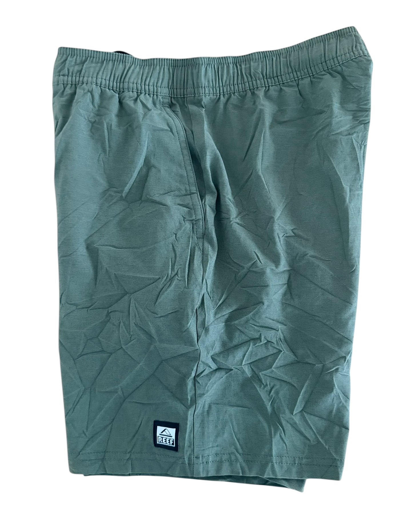 Reef Elastic Waist Shorts Olive Green Stretch Size Small