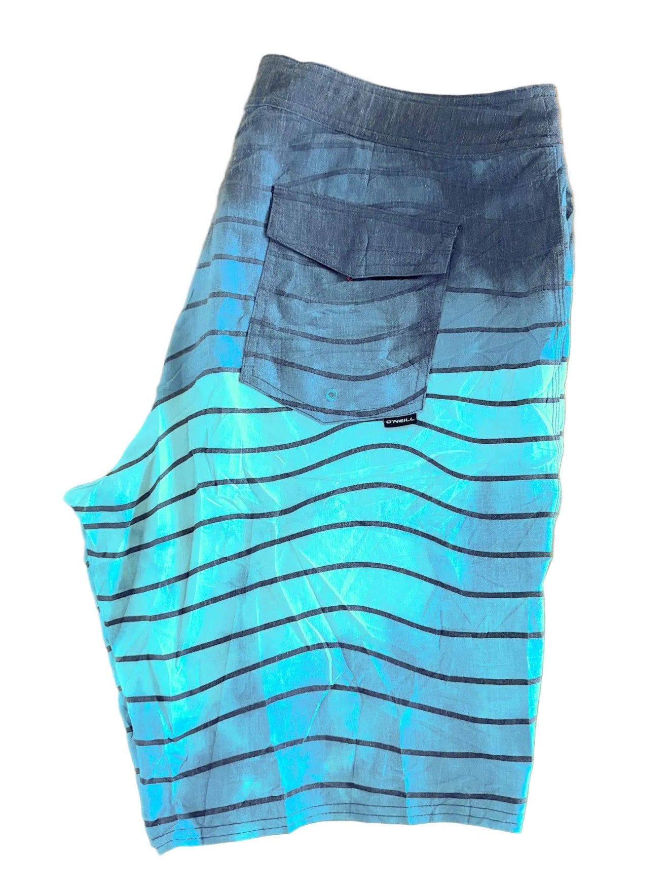 Vintage 2000s O'Neil Green Stripe Surf Boardshorts XL